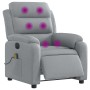 Sillón reclinable de masaje eléctrico tela gris claro de , Sillones - Ref: Foro24-3204968, Precio: 262,28 €, Descuento: %