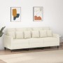 Sofá de 3 plazas terciopelo color crema 180 cm de , Sofás - Ref: Foro24-359321, Precio: 317,30 €, Descuento: -5%%