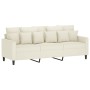 Sofá de 3 plazas terciopelo color crema 180 cm de , Sofás - Ref: Foro24-359321, Precio: 317,30 €, Descuento: -5%%