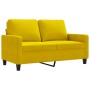 Sofá de 2 plazas terciopelo amarillo 120 cm de , Sofás - Ref: Foro24-359195, Precio: 207,35 €, Descuento: -5%%
