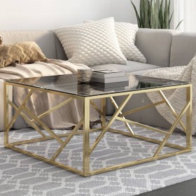 Mesa de centro dorada acero inoxidable y vidrio templado de , Mesas de centro - Ref: Foro24-349948, Precio: 182,38 €, Descuen...