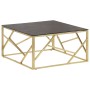 Mesa de centro dorada acero inoxidable y vidrio templado de , Mesas de centro - Ref: Foro24-349948, Precio: 182,38 €, Descuen...