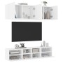 Muebles de TV de pared 5 piezas madera de ingeniería blanco de , Muebles TV - Ref: Foro24-3216511, Precio: 159,02 €, Descuent...