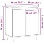 Aparador madera contrachapada marrón roble 60x35x70 cm de , Aparadores - Ref: Foro24-827155, Precio: 69,10 €, Descuento: %