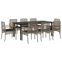 Set comedor jardín 9 pzas y cojines ratán sintético gris de , Conjuntos de jardín - Ref: Foro24-3213623, Precio: 655,57 €, De...