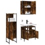 Set de muebles baño 3 pzas madera contrachapada roble ahumado de , Muebles de baño - Ref: Foro24-3214757, Precio: 172,26 €, D...