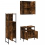 Set de muebles baño 3 pzas madera contrachapada roble ahumado de , Muebles de baño - Ref: Foro24-3214757, Precio: 172,26 €, D...