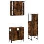 Set de muebles baño 3 pzas madera contrachapada roble ahumado de , Muebles de baño - Ref: Foro24-3214757, Precio: 172,26 €, D...