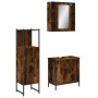 Set de muebles baño 3 pzas madera contrachapada roble ahumado de , Muebles de baño - Ref: Foro24-3214762, Precio: 186,17 €, D...