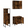 Set de muebles baño 3 pzas madera contrachapada roble ahumado de , Muebles de baño - Ref: Foro24-3214762, Precio: 186,17 €, D...