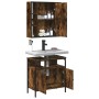 Set de muebles baño 2 pzas madera contrachapada roble ahumado de , Muebles de baño - Ref: Foro24-3214717, Precio: 113,63 €, D...