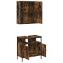Set de muebles baño 2 pzas madera contrachapada roble ahumado de , Muebles de baño - Ref: Foro24-3214717, Precio: 113,63 €, D...