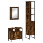 Set de muebles baño 3 pzas madera contrachapada roble ahumado de , Muebles de baño - Ref: Foro24-3214797, Precio: 162,83 €, D...