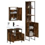 Set de muebles baño 3 pzas madera contrachapada roble ahumado de , Muebles de baño - Ref: Foro24-3214797, Precio: 162,83 €, D...