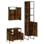 Set de muebles baño 3 pzas madera contrachapada roble ahumado de , Muebles de baño - Ref: Foro24-3214797, Precio: 162,83 €, D...