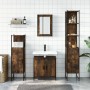 Set de muebles baño 4 pzas madera contrachapada roble ahumado de , Muebles de baño - Ref: Foro24-3214832, Precio: 234,10 €, D...