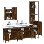 Set de muebles baño 4 pzas madera contrachapada roble ahumado de , Muebles de baño - Ref: Foro24-3214807, Precio: 212,08 €, D...