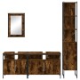 Set de muebles baño 4 pzas madera contrachapada roble ahumado de , Muebles de baño - Ref: Foro24-3214807, Precio: 212,08 €, D...