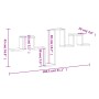 Estantería pared madera ingeniería roble ahumado 104,5x10x43 cm de , Estantes y estanterías - Ref: Foro24-840727, Precio: 25,...