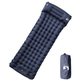 Colchón de camping autoinflable con almohada 1 persona gris de , Colchonetas para dormir - Ref: Foro24-4007094, Precio: 46,83...