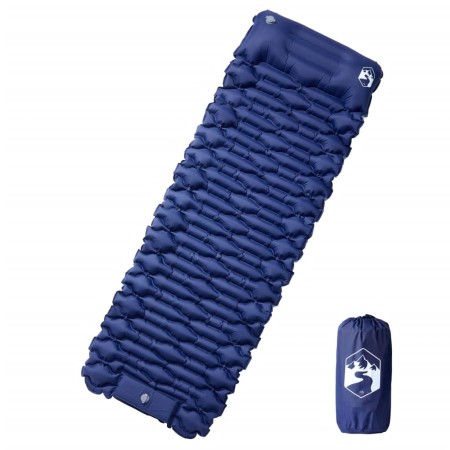 Colchón de camping autoinflable con almohada 1 persona azul de , Colchonetas para dormir - Ref: Foro24-4007107, Precio: 41,61...