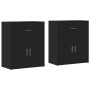 Aparador de madera de ingeniería 2 uds negro 60x31x70 cm de , Aparadores - Ref: Foro24-3276547, Precio: 157,31 €, Descuento: ...