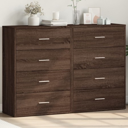 Aparadores 2 uds madera de ingeniería marrón roble 60x31x84 cm de , Aparadores - Ref: Foro24-3276587, Precio: 175,07 €, Descu...