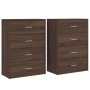 Aparadores 2 uds madera de ingeniería marrón roble 60x31x84 cm de , Aparadores - Ref: Foro24-3276587, Precio: 175,07 €, Descu...