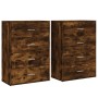 Aparadores 2 uds madera de ingeniería roble ahumado 60x31x84 cm de , Aparadores - Ref: Foro24-3276585, Precio: 173,97 €, Desc...