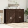 Aparadores 2 uds madera de ingeniería marrón roble 60x30x84 cm de , Aparadores - Ref: Foro24-3276601, Precio: 147,75 €, Descu...