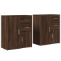 Aparador de madera de ingeniería 2 uds marrón roble 60x31x70 cm de , Aparadores - Ref: Foro24-3276566, Precio: 159,03 €, Desc...
