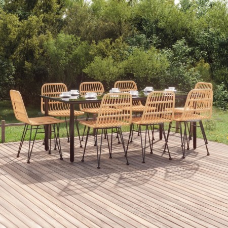 Juego de comedor de jardín 9 piezas ratán sintético de , Conjuntos de jardín - Ref: Foro24-3157893, Precio: 838,23 €, Descuen...