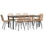 Juego de comedor de jardín 9 piezas ratán sintético de , Conjuntos de jardín - Ref: Foro24-3157893, Precio: 838,23 €, Descuen...