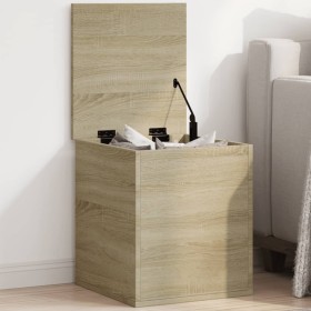 Caja de almacenaje madera ingeniería roble Sonoma 40x42x46 cm de , Baúles de almacenamiento - Ref: Foro24-840648, Precio: 49,...