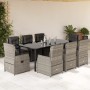 Set comedor de jardín 9 pzas cojines ratán sintético gris claro de , Conjuntos de jardín - Ref: Foro24-3262909, Precio: 1,00 ...