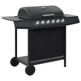 Barbacoa portátil de gas con 6 zonas de cocción negra de acero de , Barbacoas - Ref: Foro24-276152, Precio: 297,72 €, Descuen...
