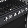 Barbacoa portátil de gas con 6 zonas de cocción negra de acero de , Barbacoas - Ref: Foro24-276152, Precio: 297,72 €, Descuen...