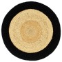 Mantel individual redondo 6 uds yute algodón natural negro 38cm de , Manteles individuales - Ref: Foro24-133857, Precio: 31,3...