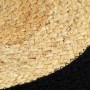 Mantel individual redondo 6 uds yute algodón natural negro 38cm de , Manteles individuales - Ref: Foro24-133857, Precio: 31,3...