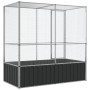 Pajarera de acero color plateado 210,5x107x212 m de , Pies y jaulas para pájaros - Ref: Foro24-172582, Precio: 471,09 €, Desc...