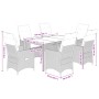 Set de comedor de jardín 7 pzas y cojines ratán sintético negro de , Conjuntos de jardín - Ref: Foro24-3276683, Precio: 787,8...
