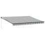 Toldo retráctil aluminio y tela gris antracita y blanco 4,5x3 m de , Toldos - Ref: Foro24-3216111, Precio: 313,77 €, Descuent...