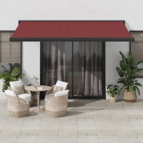Toldo retráctil automático burdeos 400x300 cm de , Toldos - Ref: Foro24-3215330, Precio: 788,09 €, Descuento: %