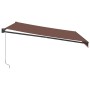 Toldo retráctil manual marrón 400x300 cm de , Toldos - Ref: Foro24-3215705, Precio: 246,31 €, Descuento: %