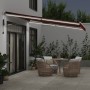Toldo retráctil automático con luces LED burdeos 400x300 cm de , Toldos - Ref: Foro24-3214975, Precio: 620,25 €, Descuento: %