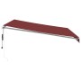Toldo retráctil automático con luces LED burdeos 400x300 cm de , Toldos - Ref: Foro24-3214975, Precio: 620,25 €, Descuento: %