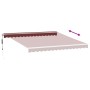 Toldo retráctil automático con luces LED burdeos 400x300 cm de , Toldos - Ref: Foro24-3214975, Precio: 620,25 €, Descuento: %