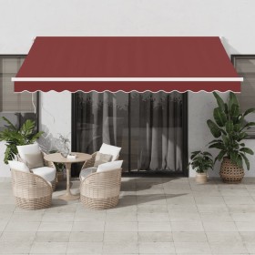 Toldo retráctil automático burdeos 400x300 cm de , Toldos - Ref: Foro24-3215305, Precio: 431,90 €, Descuento: %