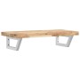 Estante de lavabo de pared acero y madera maciza de acacia de , Tocadores de baño - Ref: Foro24-3302694, Precio: 90,56 €, Des...