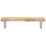Estante de lavabo de pared acero y madera maciza de acacia de , Tocadores de baño - Ref: Foro24-3302694, Precio: 90,56 €, Des...